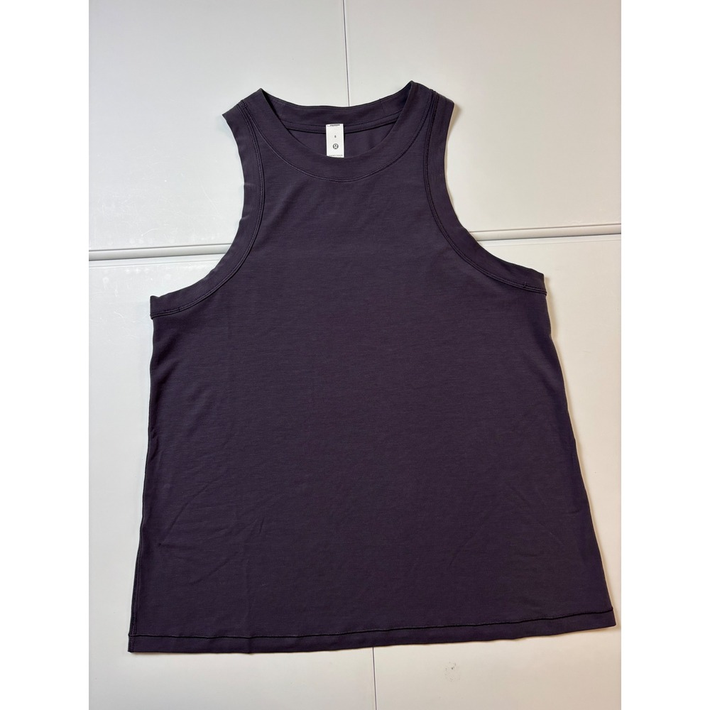 NEW Lululemon Jersey Training Tank Top Women Size 8 Purpleish Gray Yoga